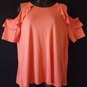 Ellen Tracy Cold Shoulder Top